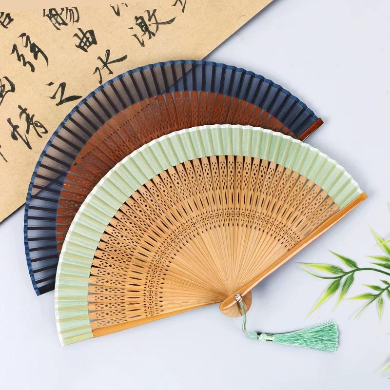229 Ancient Style Exquisite Small Folding Fan Chinese Style Women Fan Folding Fan Ancient Style Hanfu Portable Retro Dance Fan