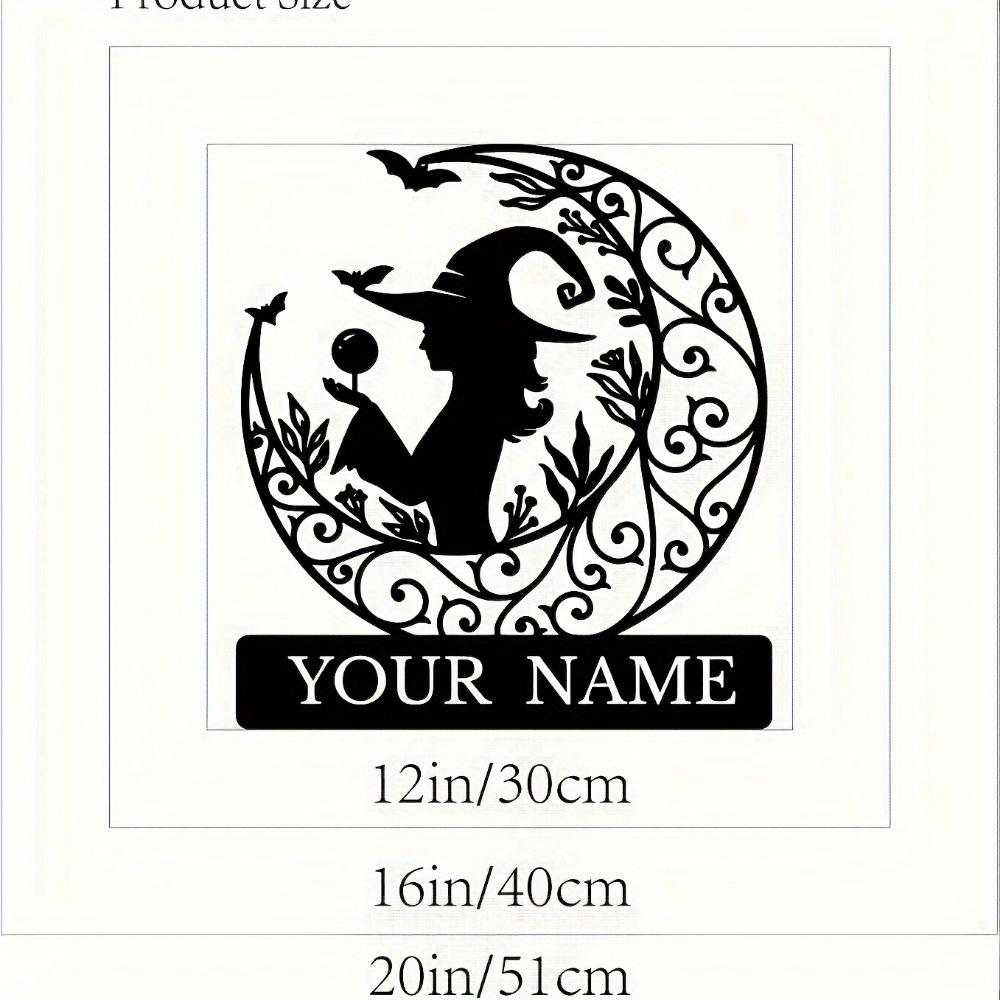 

Enchantress Lunar Metal Wall Art Halloween Home Decor Custom Sign