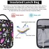 Lunch Bag with Detachable Buckle Handle Portable Lunch Box Reusable Lunch Tote for Women Men Kids