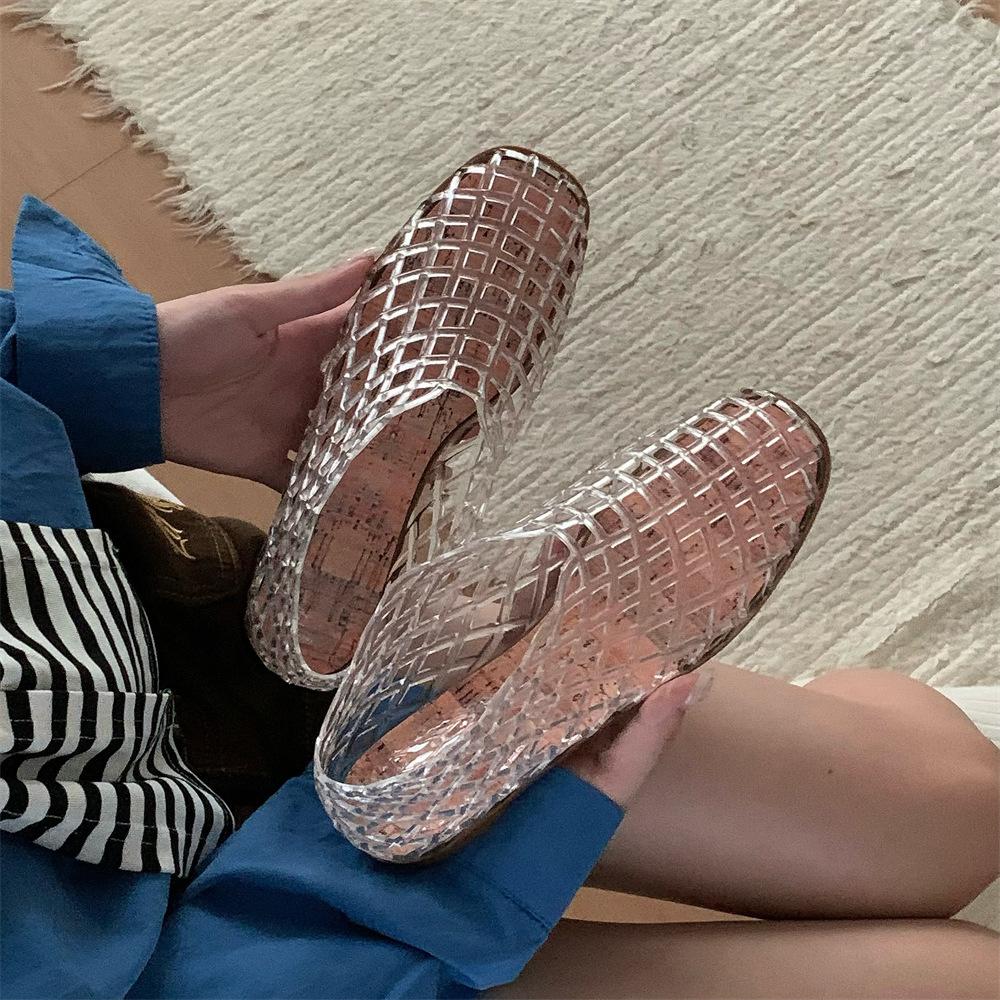 Fashion 2026 Women's Sandals PVC Breathable Summer Outerwear Baotou Bag and Casual Luxury  Sandals