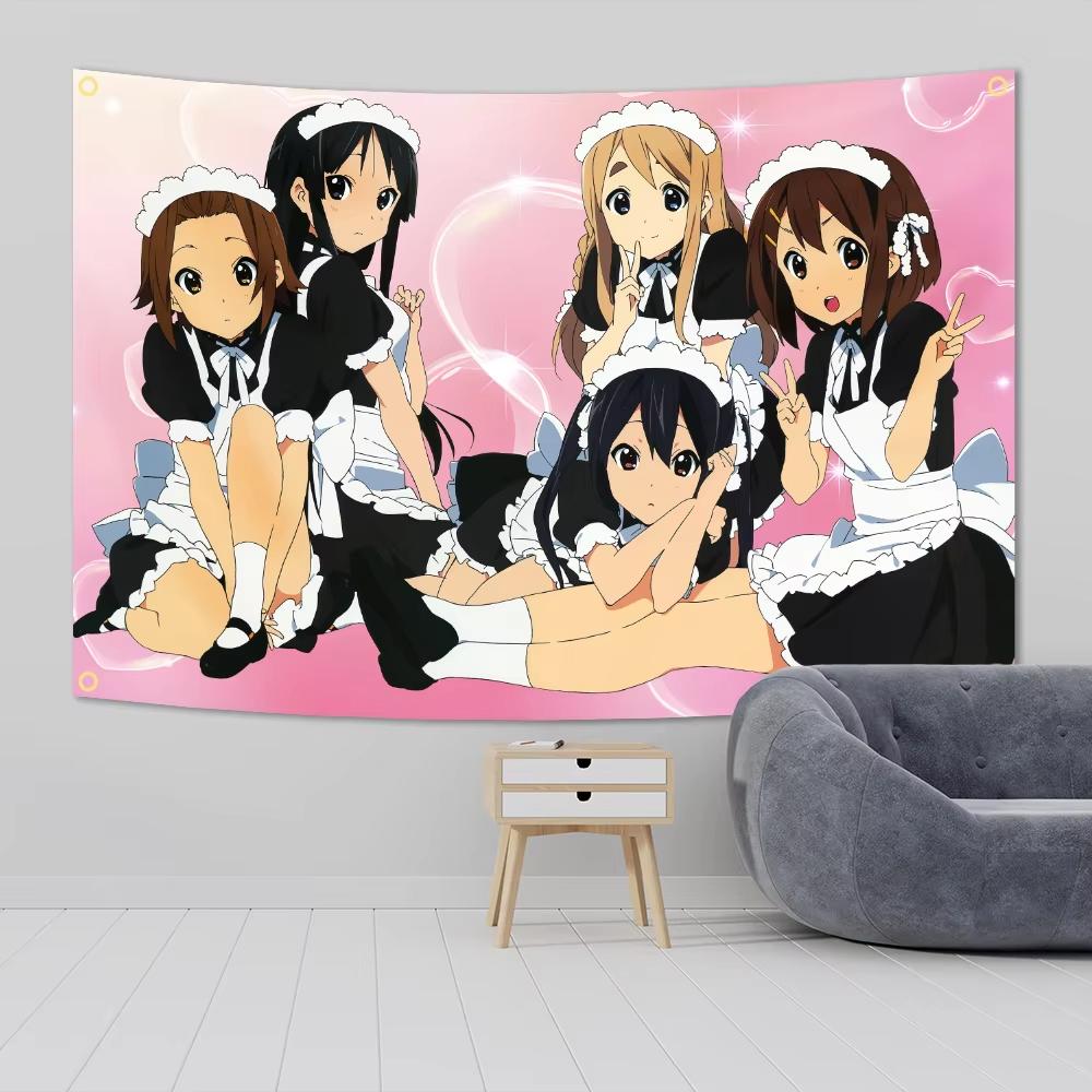 Japan Pink Kawaii Anime Flag KON Tapestry Wall Hanging Living Room For Bedroom Room Decor College Dorm Party Banners