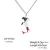 Collana Ciondolo Mappa Italia Bandiera Smalto Donna Acciaio Inossidabile Colore Oro Argento Nuovo Fascino Gioielli Patriottici Italiani Regali