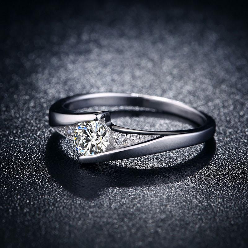 Copper Silver Plated Jewelry Ring For Women Fashion Hand Accessory For Gift