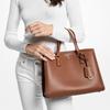 New MICHAEL KORS Chantal Split Cow Leather Tote Bag, Shopping Bag, Shoulder Bag, Handbag Medium Women's Leather Brown 30F2G7CS2T-230
