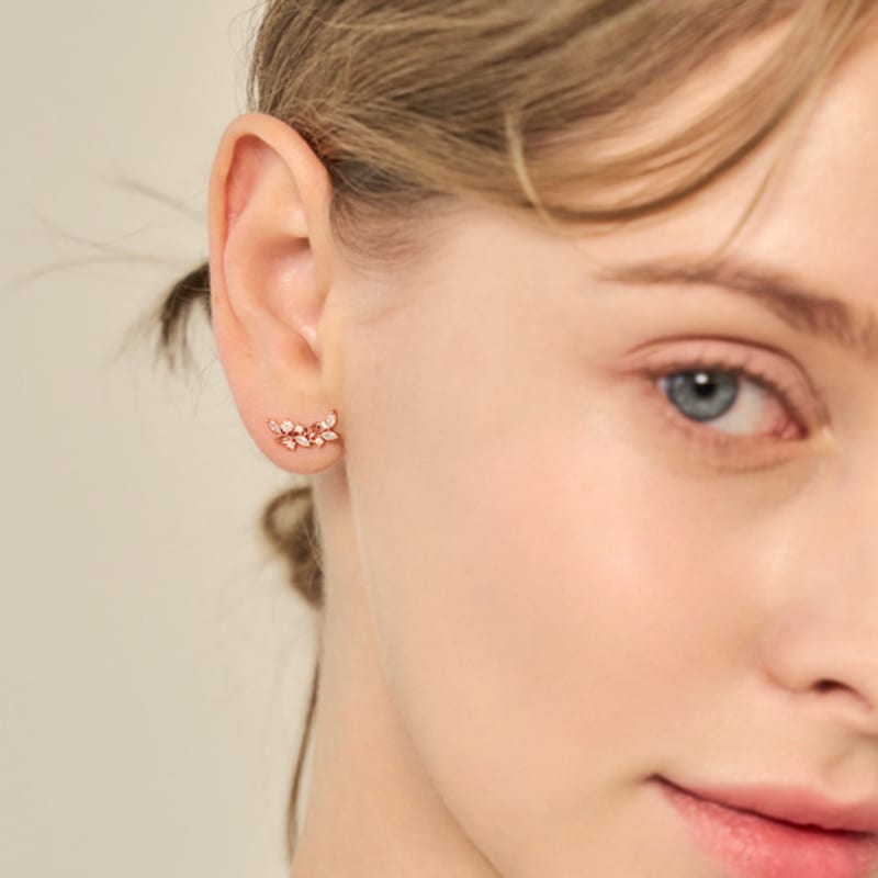 CRANNE 14K GF Flower Point Earrings C24EGF162