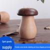 Walnut Wood Retro Mushroom Toothpick Holder - Exquisite Chinese Style, Cute and Aesthetic Decor