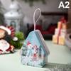 Christmas Decor Tinplate Box Storage Box With Lanyard Candy Biscuit Box Jewelry Storage Party Favors Christmas Tree Decoration