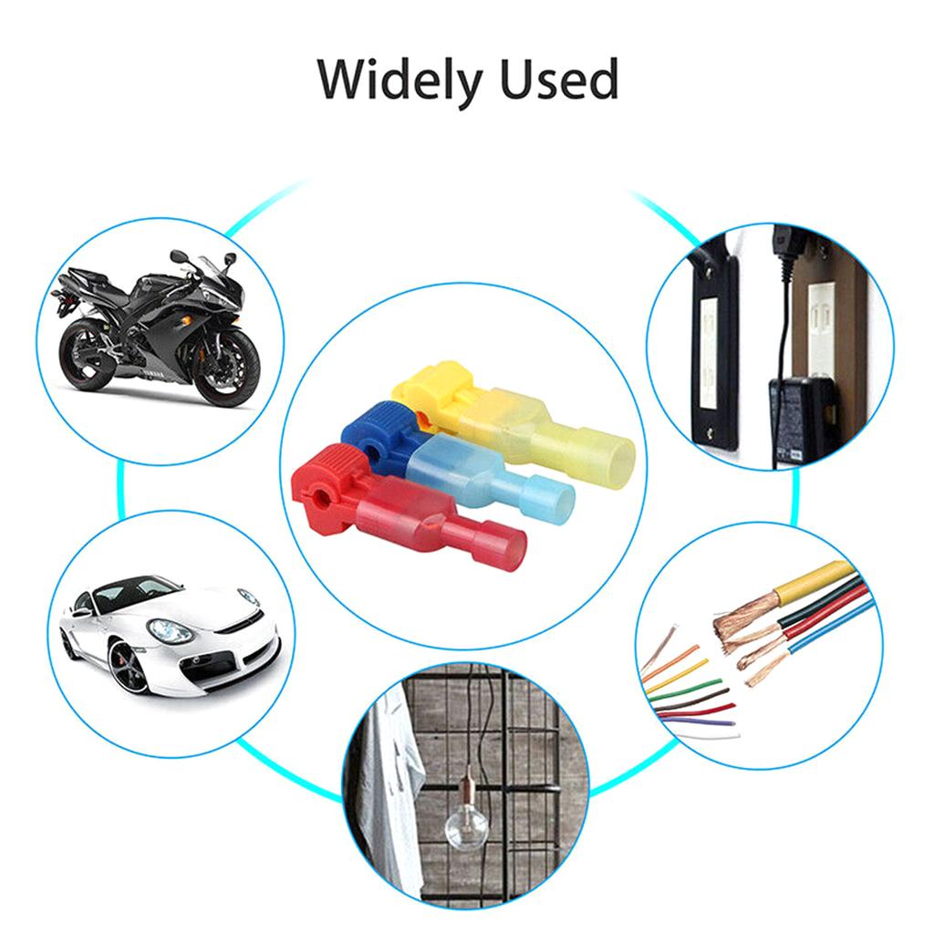 360PCS Nylon Spade Quick Disconnect T-type Crimp Terminal Fully Insulated Male & Female Spade