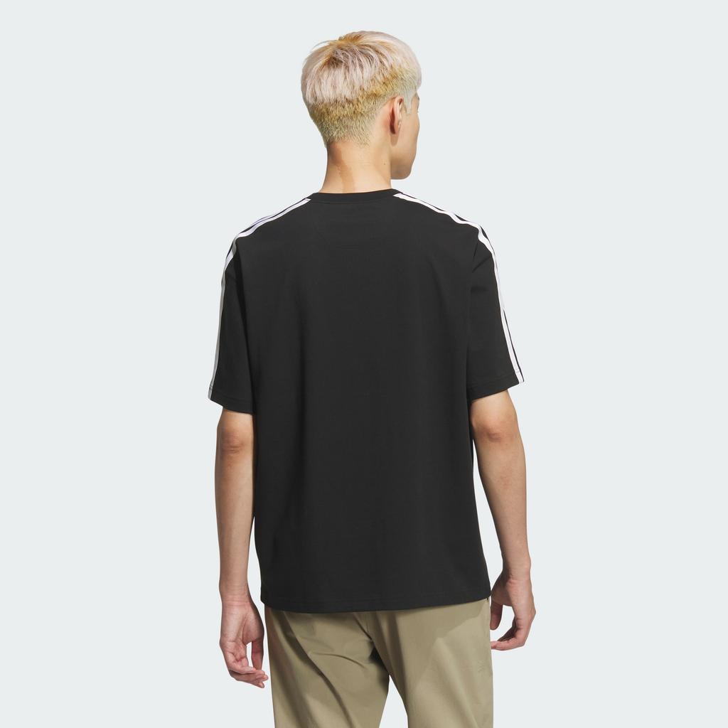 adidas Essential Plus Loose Fit 3-Stripe Single Jersey Short Sleeve T-Shirt Kf3736