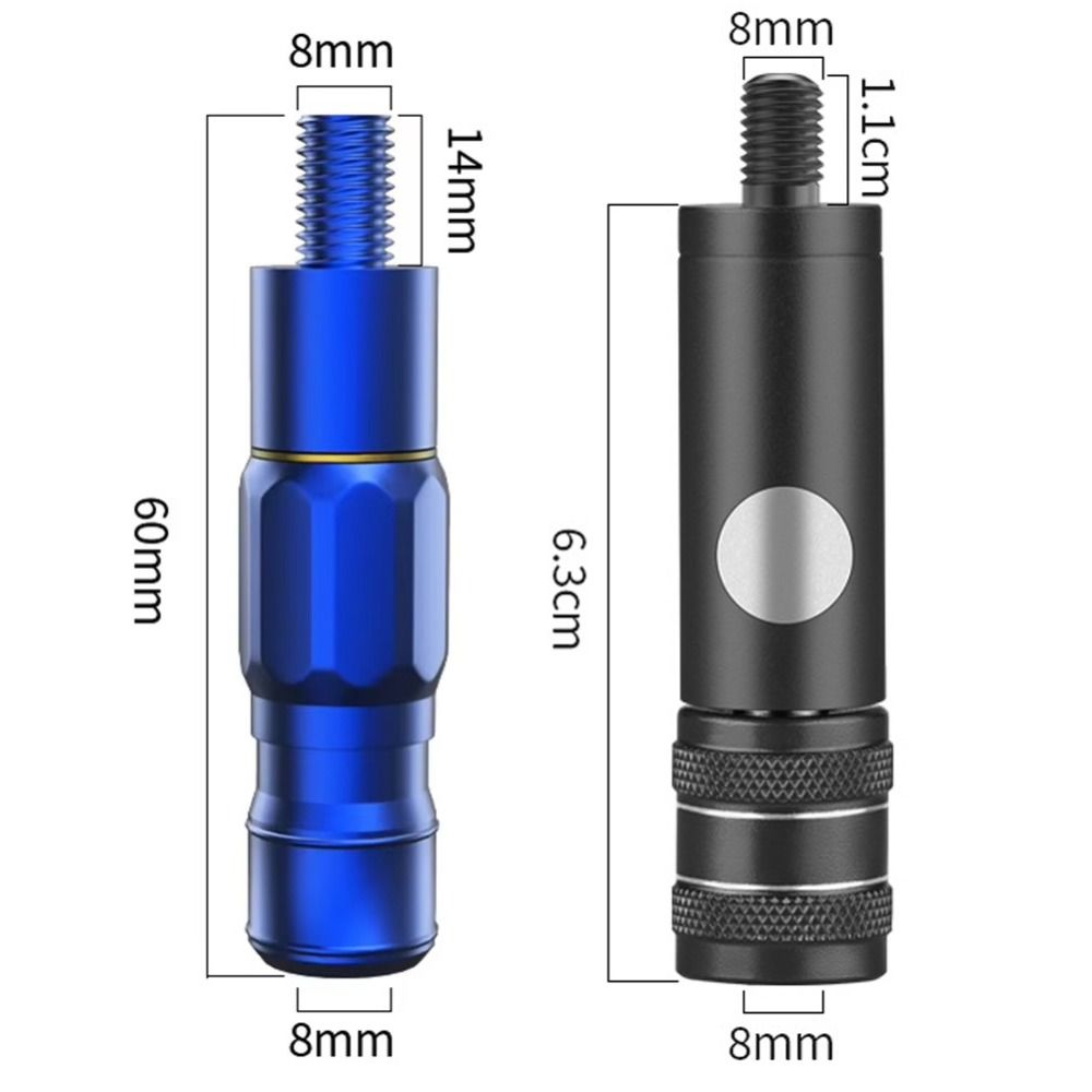 8mm Schnittstelle Kescherkopf-Adapter Anti-Rotation Aluminiumlegierung Schnellverschluss Netzverbinder Angelzubehör