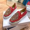 Fashion Low Loafers Whit With Crystals Rhinestone Ladies Shoes Lace Up Diamond Women Footwear High On Platform Urban High Quality Price