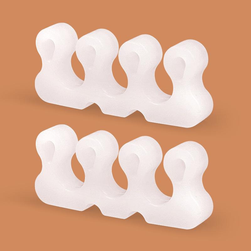 

Ортез для разделения большого пальца стопы (Hallux Valgus) Силиконовый Эластичный Возвратный Трехпальцевый Перекрывающийся Палец Расширитель Стопы Разделитель Пальцев one size fits all белый