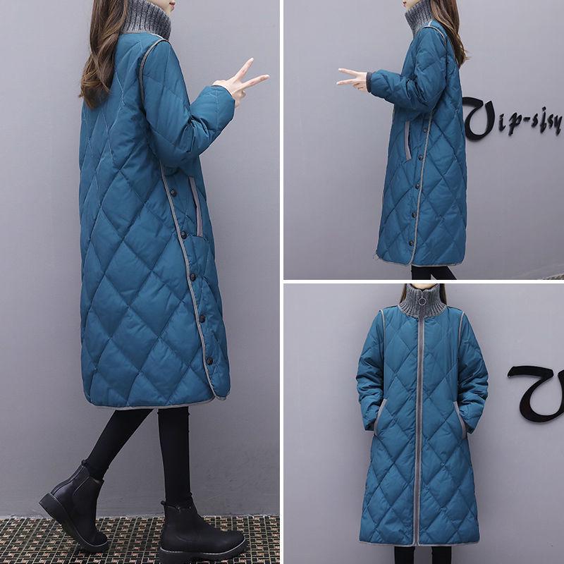 Women's Over-the-knee Jackets, Women's Down Jackets, Mid-length, Large-size Loose and Thick Cotton Jackets