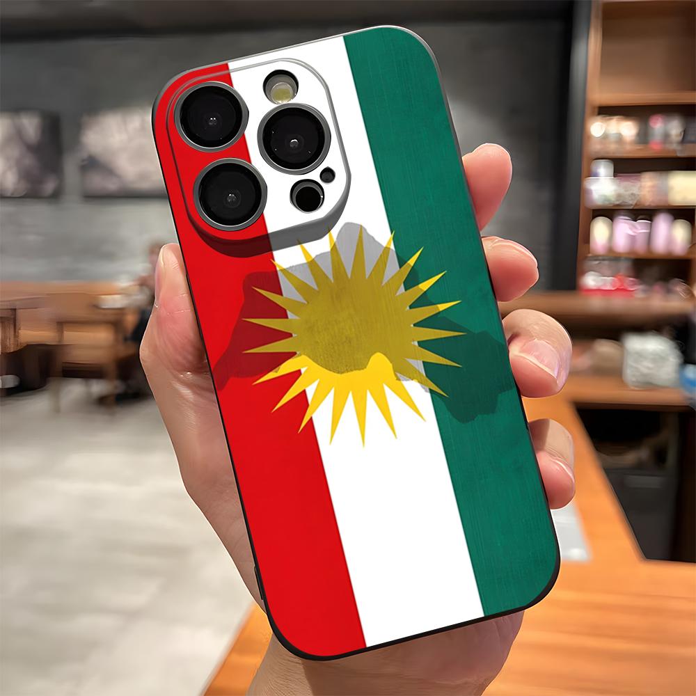 Kurdistan Flag Phone Case For IPhone 17 Pro Max 15 Pro 16 14 Plus 12 13 Mini 11 Pro Shockproof Soft Cover