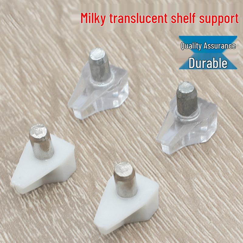 Milky White Transparent Plastic Shelf Support for Cabinet and Glass Dividers
