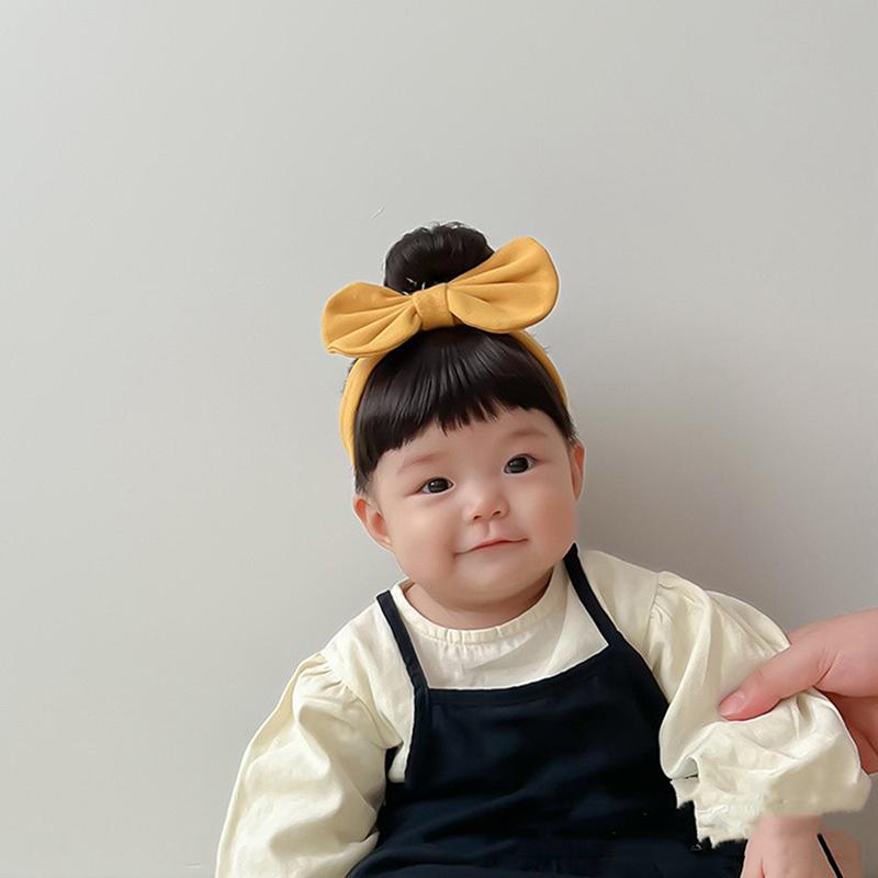New Year Christmas Infant Baby Girl Hair Accessories Wig Hat 0-1Y Newborn Children Kids Girls Bow Cosplay Headbands Headwear