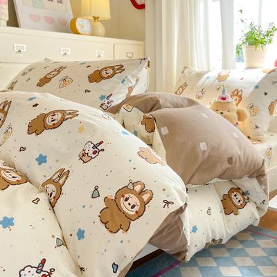 Class A 100% Pure Cotton Student Dormitory 3-Pcs Set Maternal And Infant Grade Cotton Skin-Friendly Small Floral Bed Sheet Quilt Set4-Pcs Set
