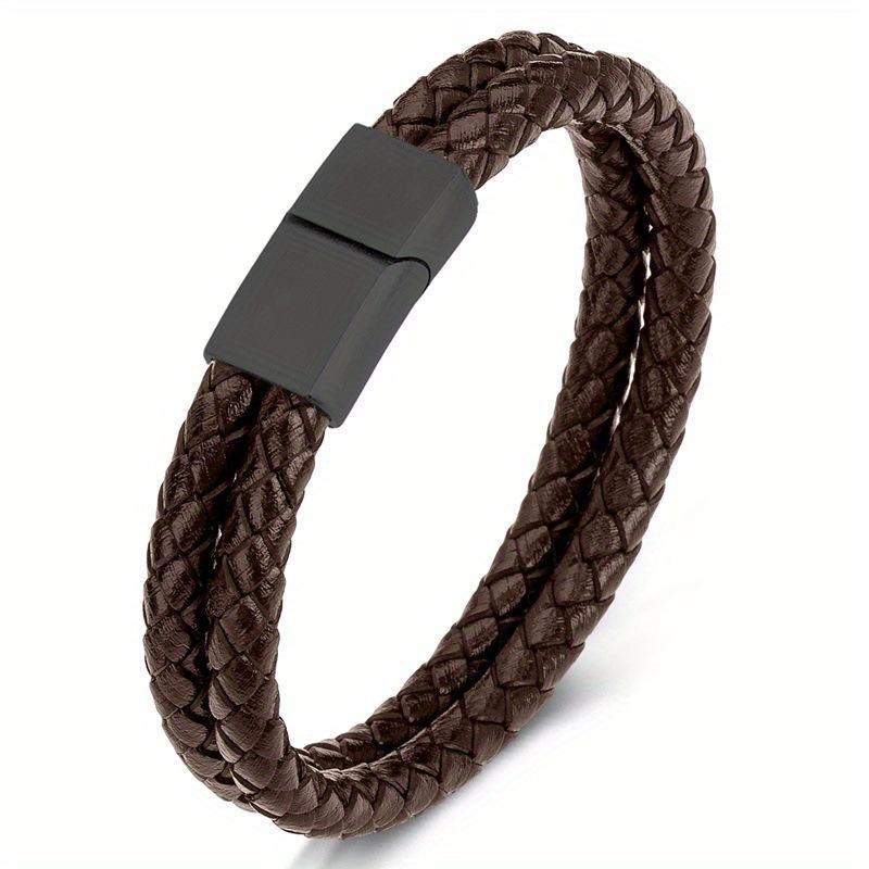 Men PU Leather Jewelry Gift bracelet exquisite Fashion Bracelet Casual  Unique