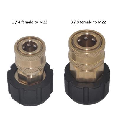 Car Wash Lance Connector 1/4 3/8 Inch QD Male To M22 14mm 15mm Female Connector Adapter for Pressure Washer Automobile