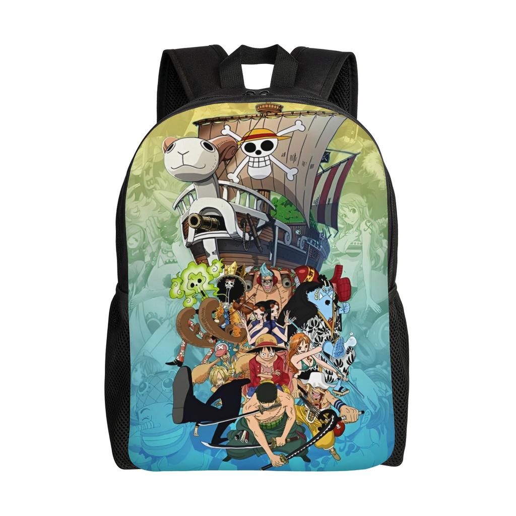 One Piece Casual Backpack Sports Student Hiking Travel Luffy Zoro Sanji Daypack for Men Women College Shoulder Bag