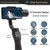 Estabilizador de Celular Gimbal de Três Eixos F8: Tripé Anti-Vibração para Transmissão ao Vivo & Vlogging, Não Precisa de App