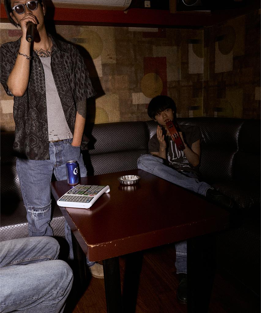 Seopiseuedisyeon Full Print Short Sleeve Shirt Gray