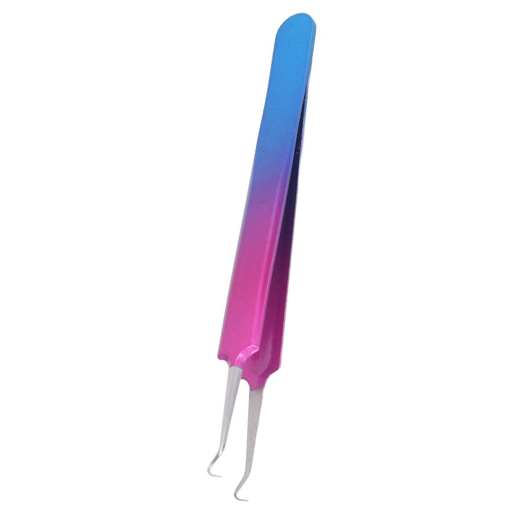 Curved Tip Blackhead Extractor Tweezer Stainless Steel Precise Blemishs Pimple Blackhead Removal Tool