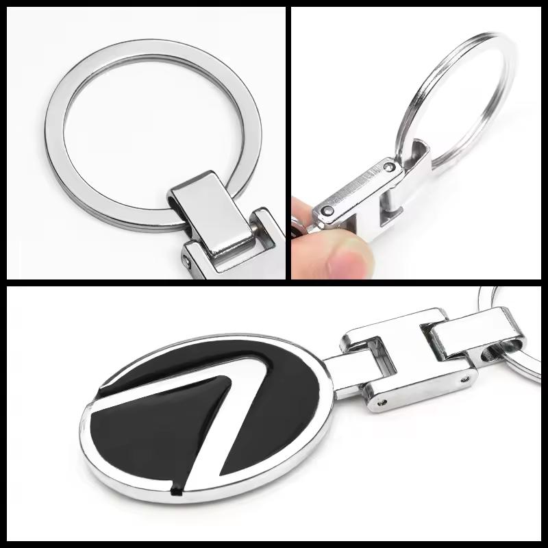 Car Styling Keychain Metal Key Ring Accessories For Lexus UX LS GS NX RX IS350 IS250 LX570 IS200 UX250h LX600 LX470 GX470 NX300 QQ6