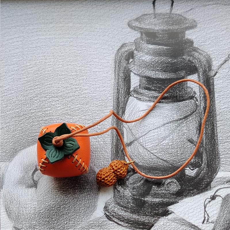 Luxury Hand-Stitched Leather Bag Charm for Men and Women