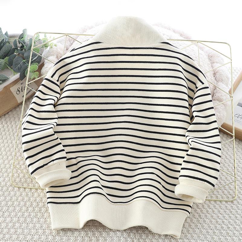 Boys Sweatshirt Spring Autumn Girls Casual Pullover Big Kids Lapel Zipper Sportswear