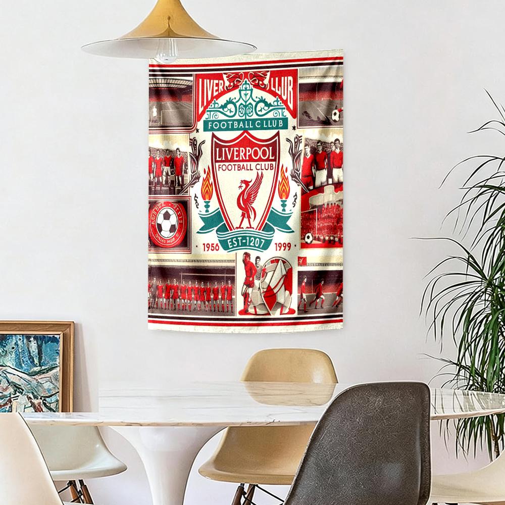 Liverpool Football Club Vægdekoration Vægtæppe Kunst Til Kæledyrsminde Fødselsdag Bryllupsfest Baggrund Familiegave