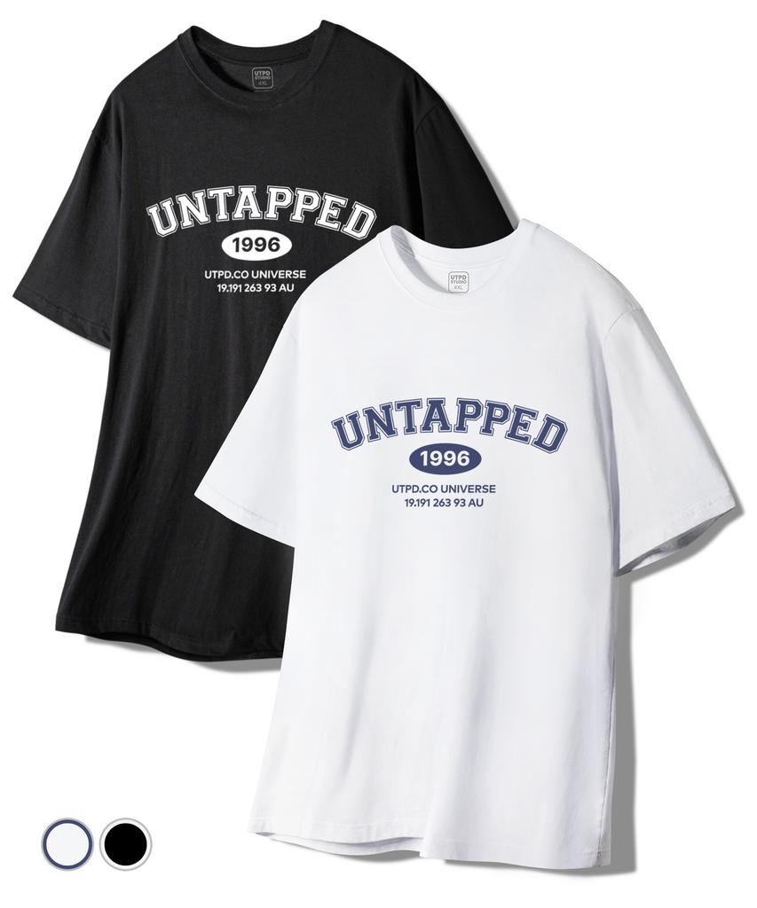 UNTAPPED STUDIO 1996 Signature Pure Cotton Big Oversized Short Sleeve T-Shirt 2 Colors