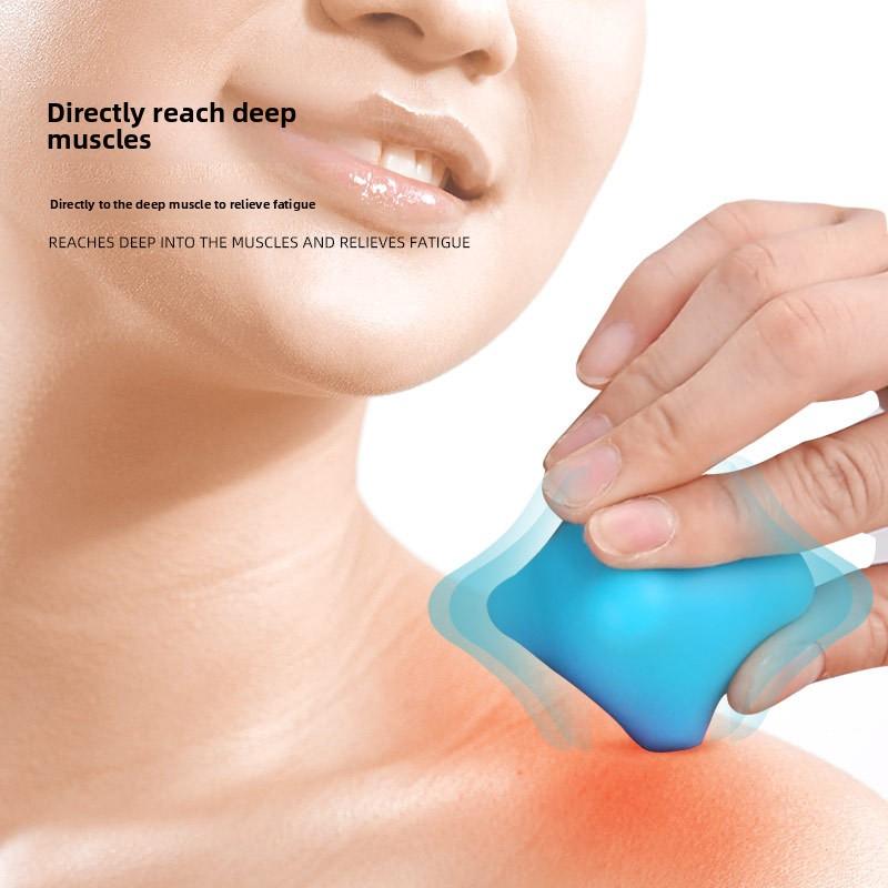 Fitness Massage Press Faszienball Muskelentspannung Silikon Massageball Drehen mit einer Hand Faszienball Silikon Sechskantball