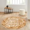 Omyvatelný kulatý koberec z juty s digitálním tiskem RVG7057-SD329