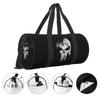 Skeleton Skull Print Round Travel Duffel Bag Lightweight Waterproof Durable Handbags Yoga Gym Sports Bag Outdoor Fitness Bags