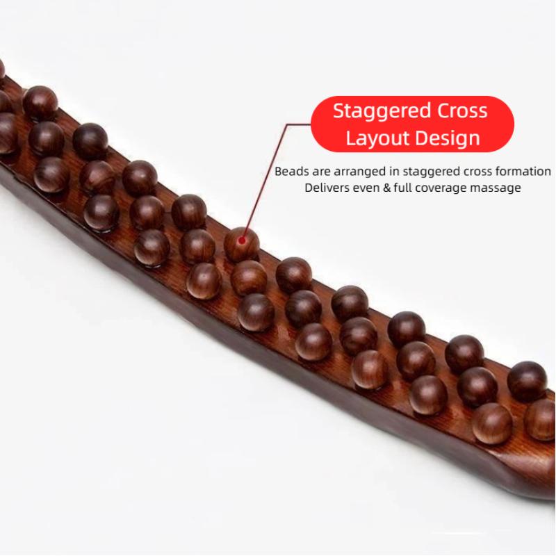 1Pcs Gua Sha Abdominal Massager Plastic 37/65 Beads Universal Back Massage Tendons Scraping Stick Point Treatment