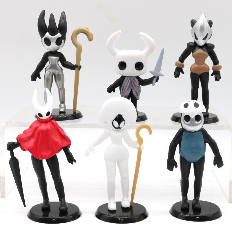 6pcs/Set New Hollow Knight Silksong Action Figure Toy Collectible PVC Model Doll Fans Christmas Gift