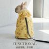 Pet Raincoat Double Layer Waterproof Traction Rope Umbrella White Yellow Duck Breathable Hat Dog Clothing Large Dog