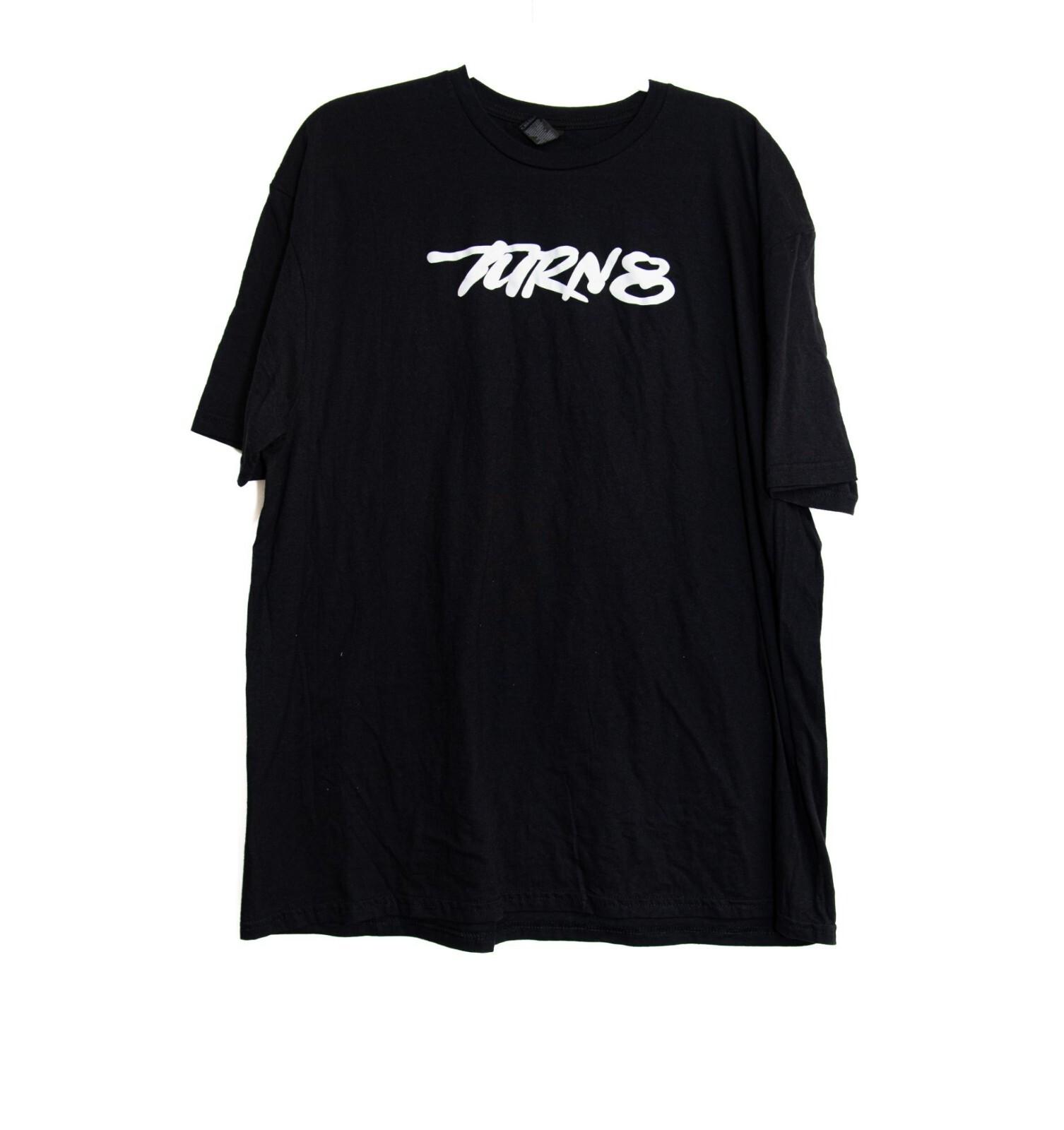 Turn8 Black Short-Sleeve Graphic T-Shirt Mens Crewneck Cotton Casual Tee 2XL XL