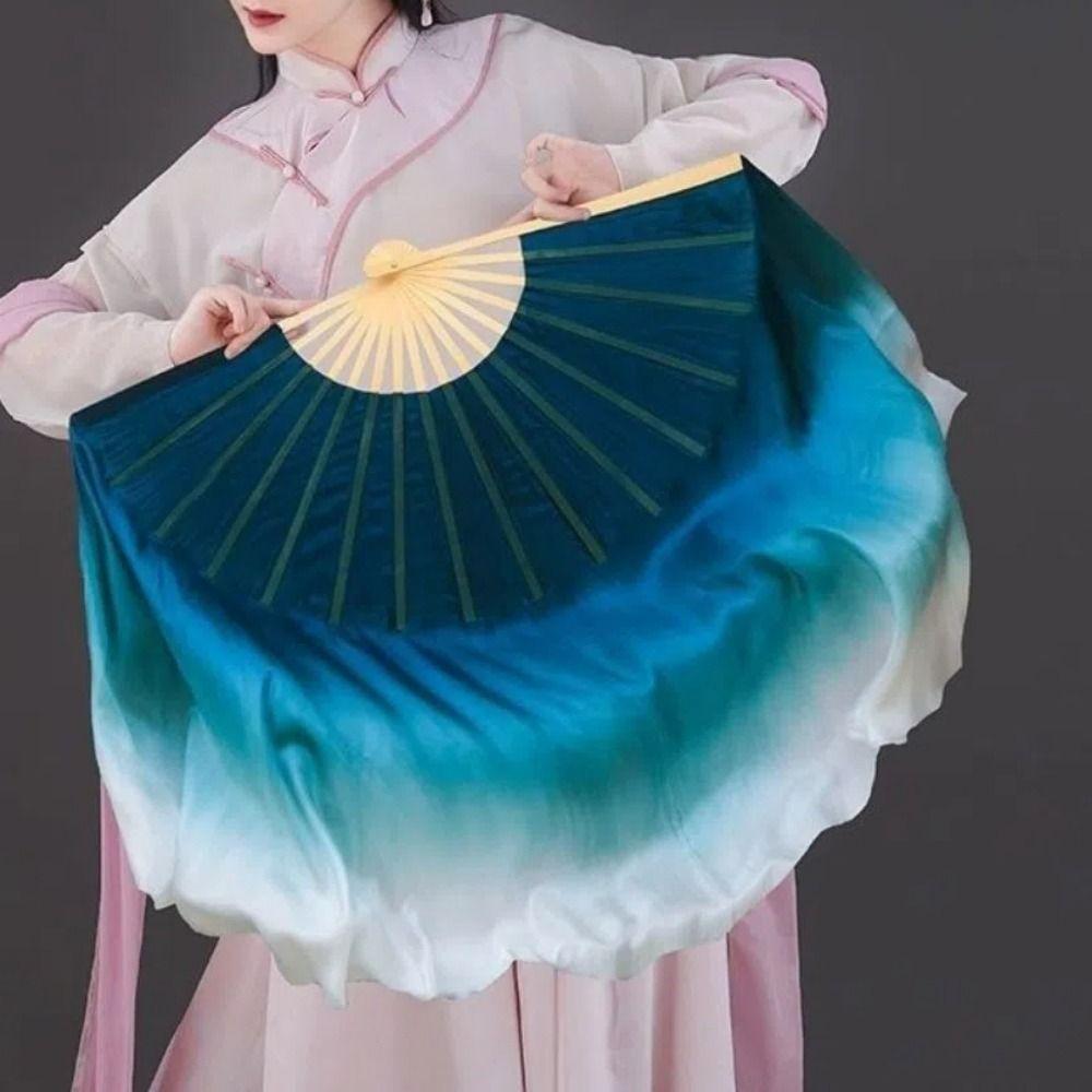 

Hand Dye Classical Dance Fan Chinese Folding Fan Durable Hand Fan Adults S-Style B