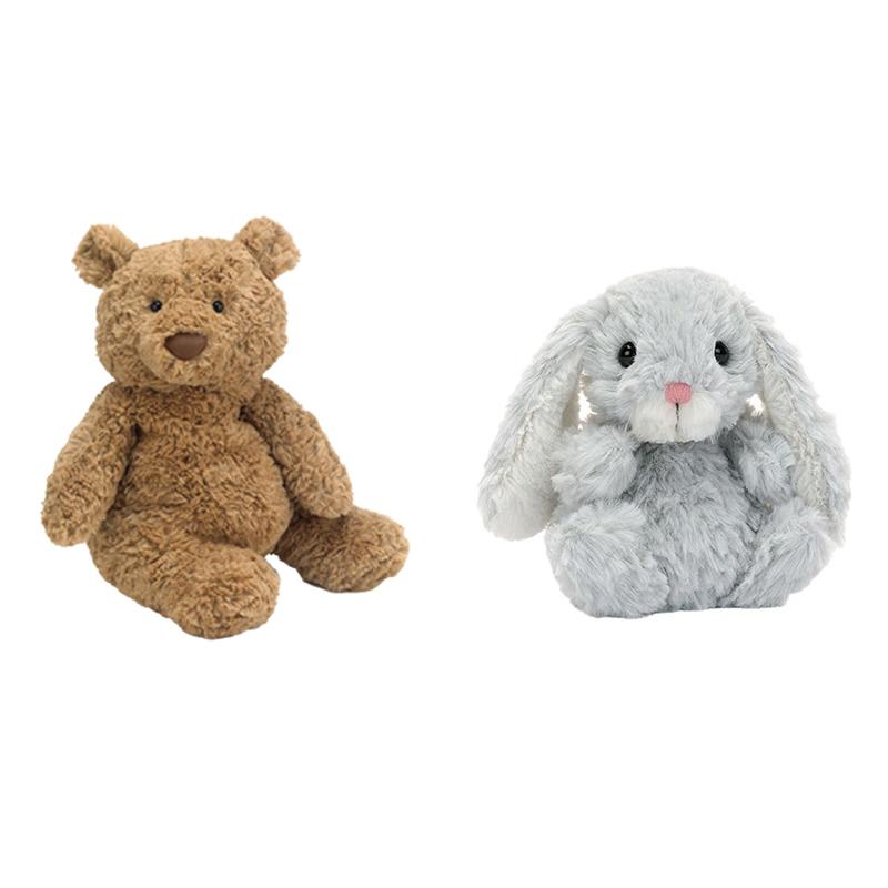

JELLYCAT Barcelona Bear Bunny Animal Set Companion Comfort Doll Plush Figure 16cm/15cm Height Box Not Included