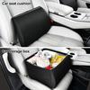 Foldable Car Seat Storage Box 2-in-1 Lumbar Support And Organizer Canvas Backseat Caddy for Snacks And Accessories Home Auto Use