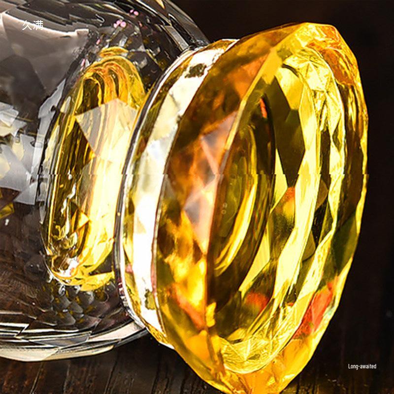 Crystal Faceted Holy Water Offering Cup for Buddhist Rituals