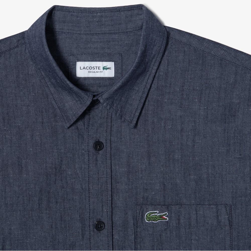 Lacoste Men's Denim Short-Sleeve Shirt CH259E-55G166