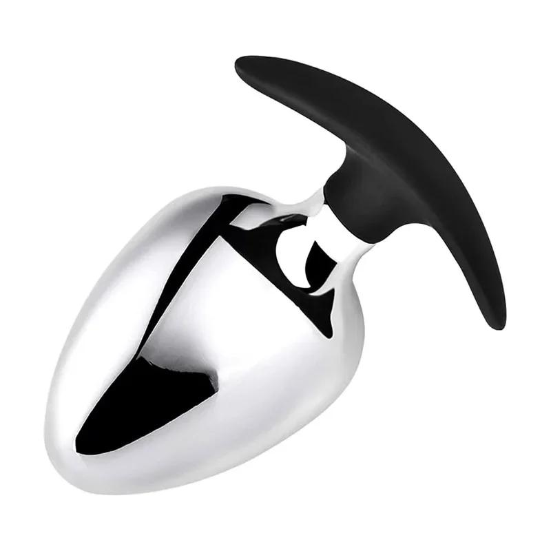 Large Stainless Anal Plug Personal Massager for Unisex Provide a Full Feeling Designed for Experienced or Intermediate Playe