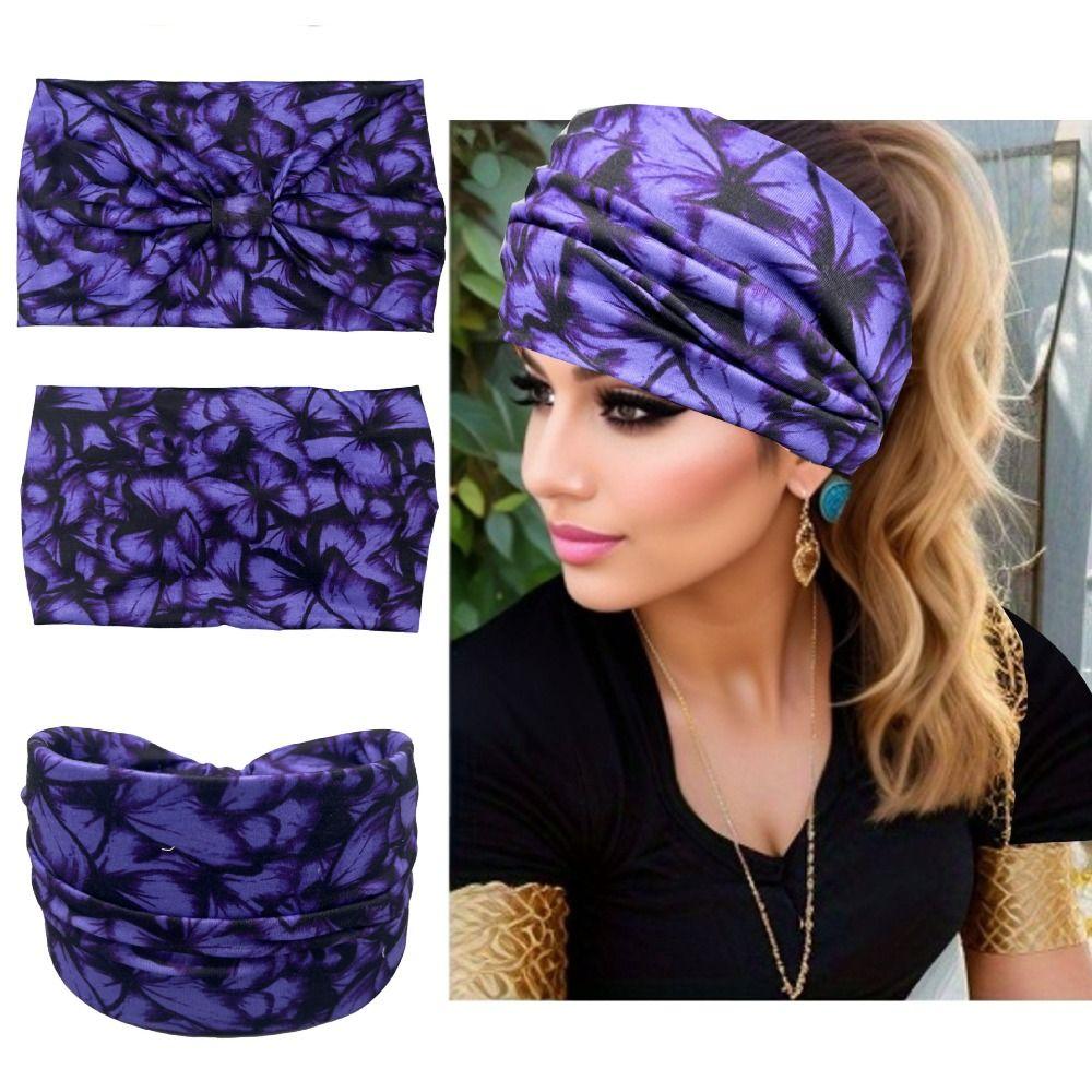 

Knotted Yoga Hairband Elastic Headwear Practical Sports Headband Women синій