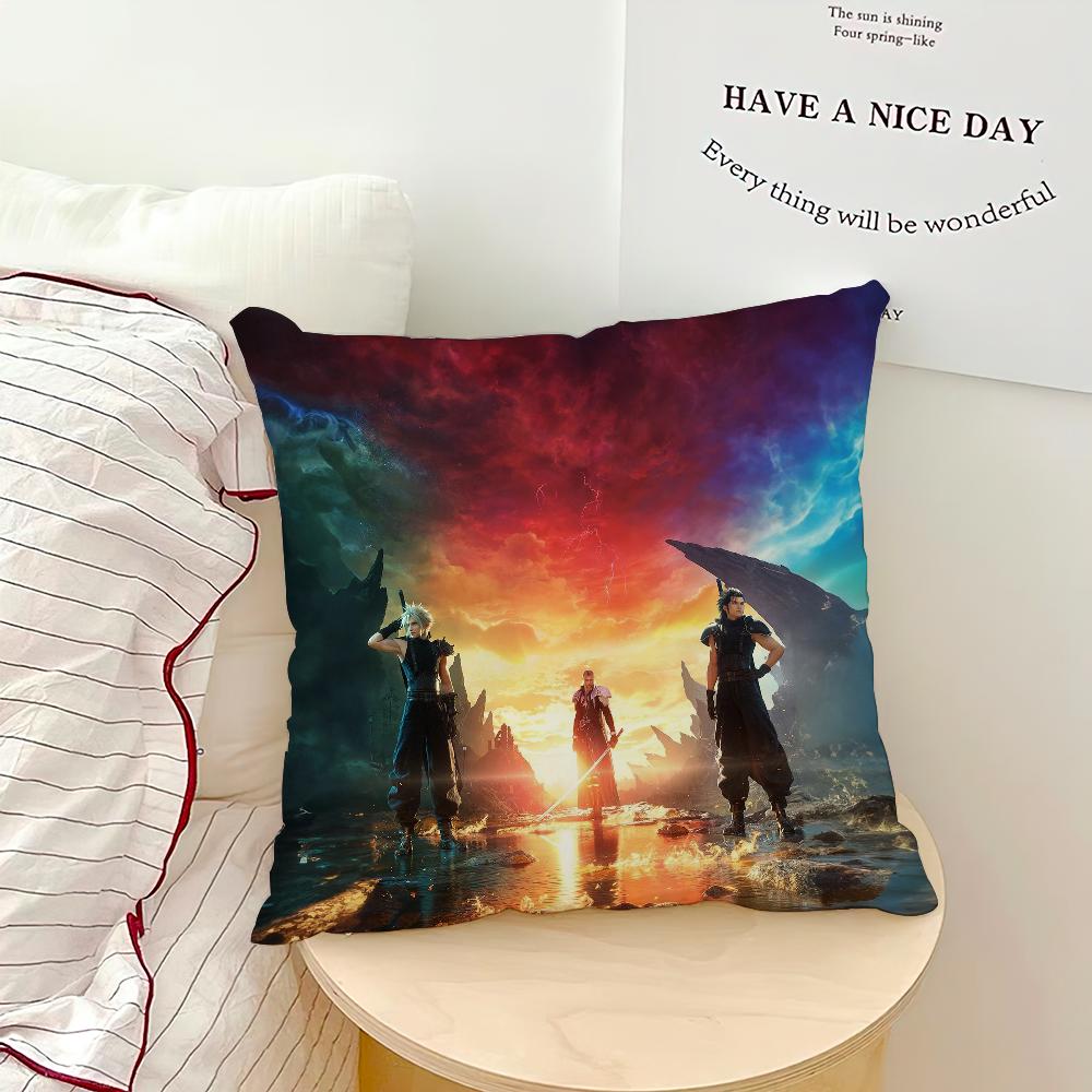 Game F-Final Fantasy VII Rebirth cushion cover Pillow Case Pillowcase Soft Skin Friendly & Comfortable with a Hidden Zipper