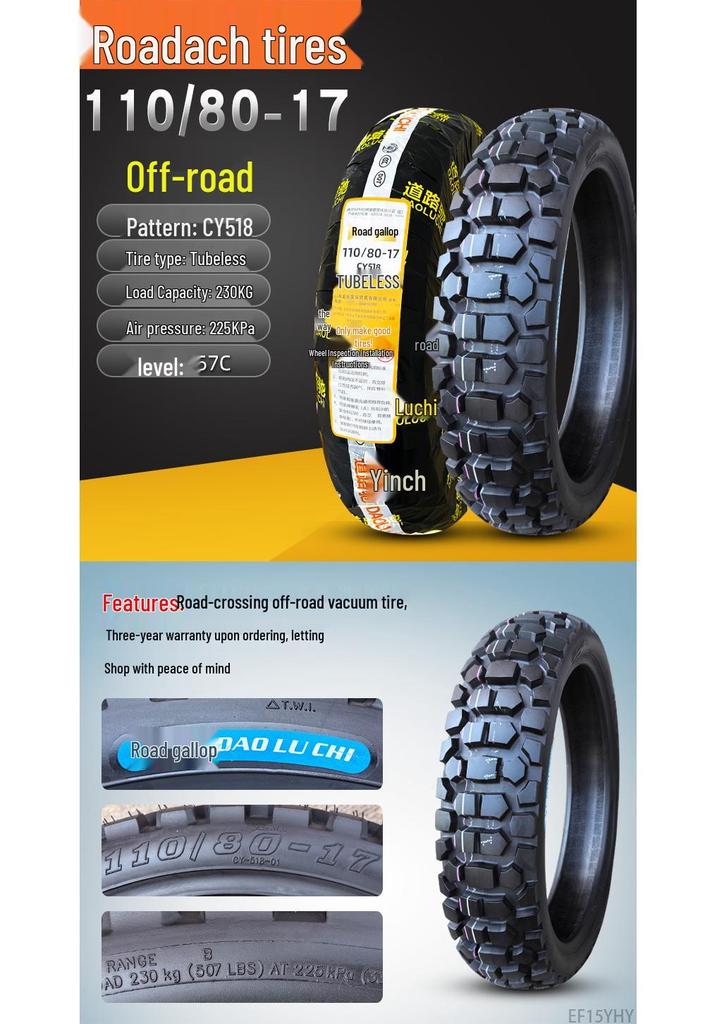 Road Tire Series: Sizes 70-150 for 14-19 Inch Wheels