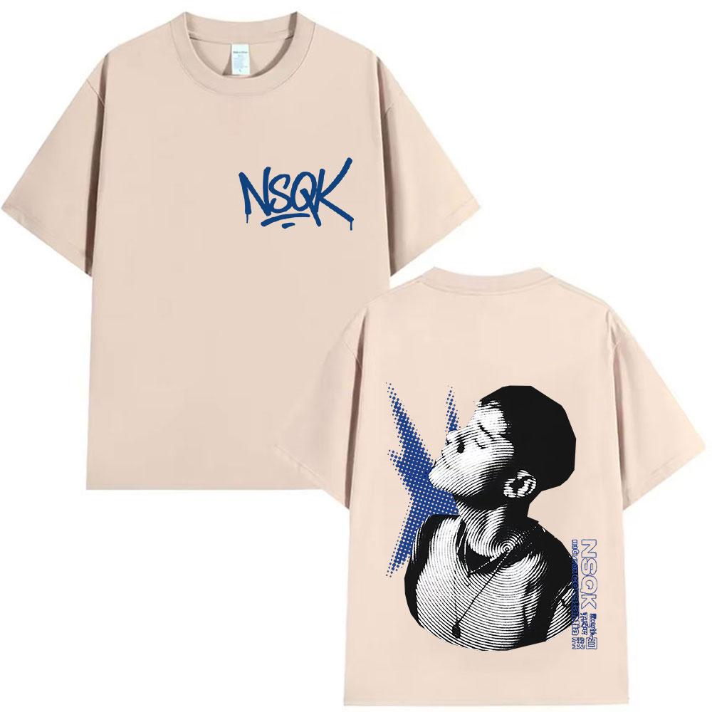 Rapper NSQK FLACO DONDE ESTAS Tour 2025 Album Merch T Shirts Unisex Women Retro Oversized Tshirts Hip Hop Gothic Short Sleeve Tees