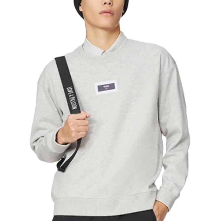 Sudadera con capucha deportiva reflectante con forro polar Li Ning Wade Series para hombre Sudaderas con capucha Gris AWDR791-4